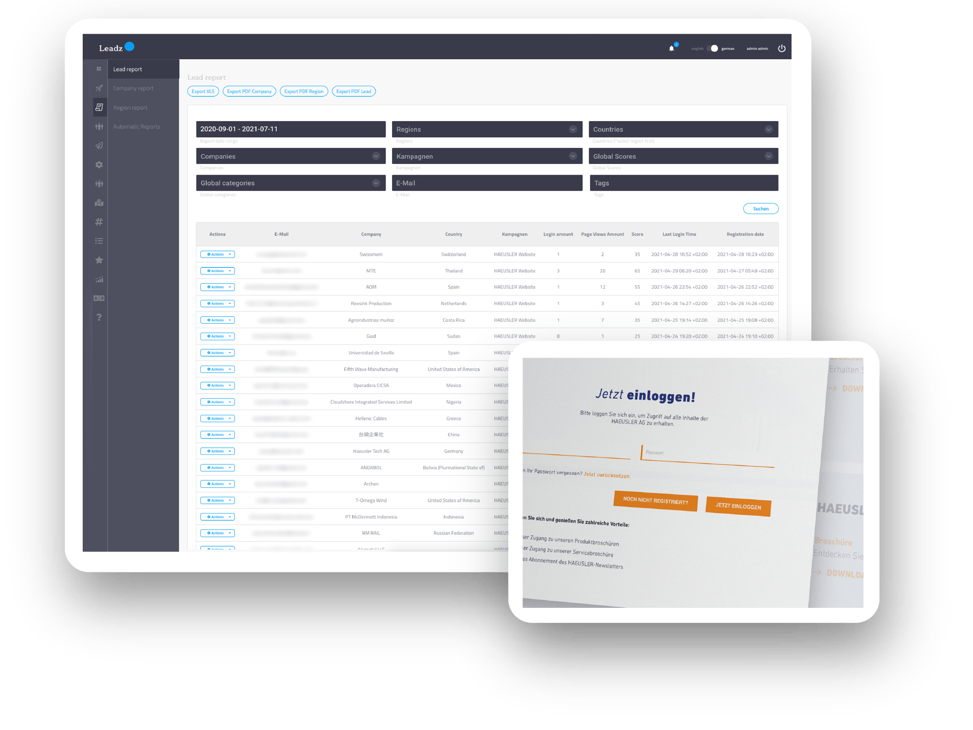 leadz-core-lead-management-kampagnen-registrierung-login